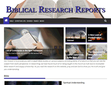 Tablet Screenshot of biblicalresearchreports.com